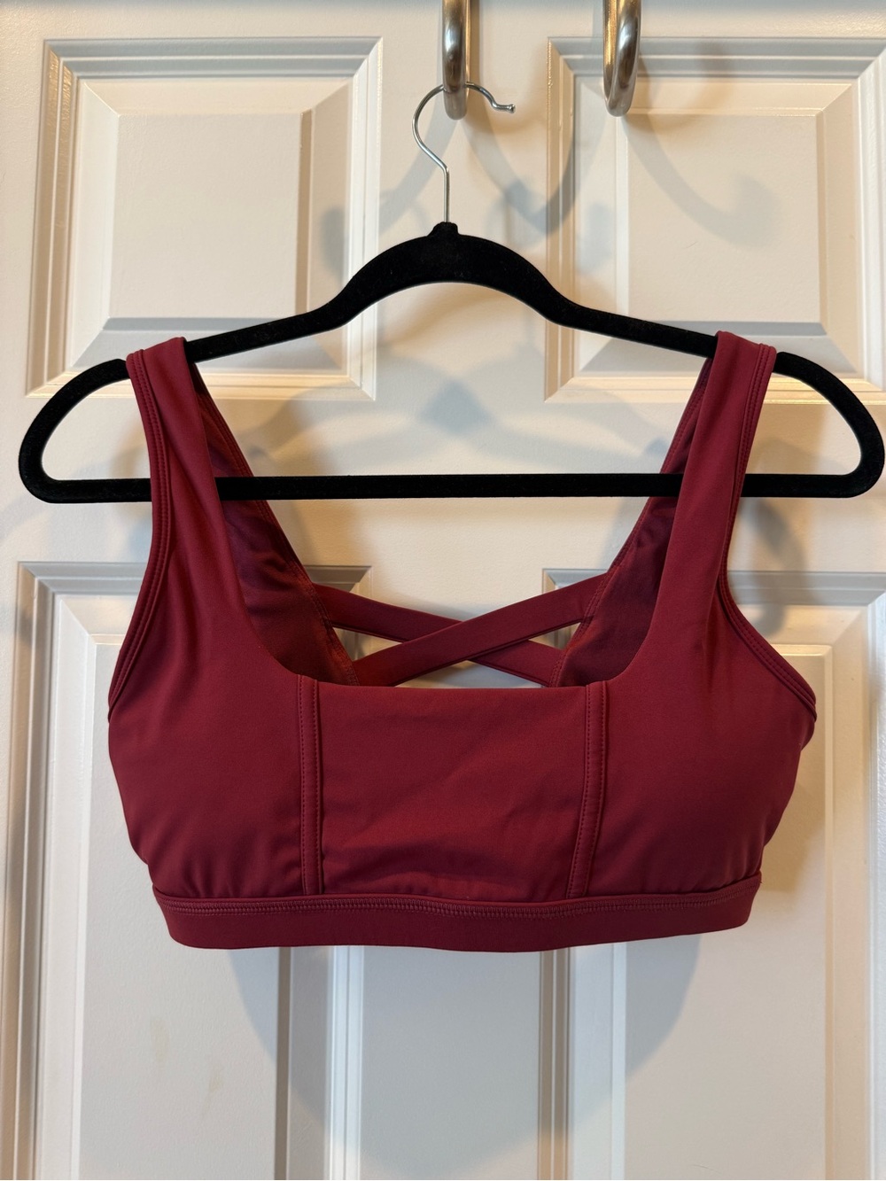 POPFLEX Strappy “Magical” Sports Bra - Burgundy